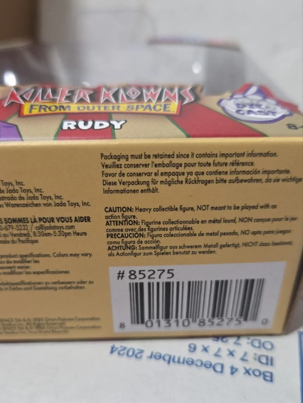 Ada MetalFigs Rudy Killer Klowns Die-Cast Figure - Red/White/Blue